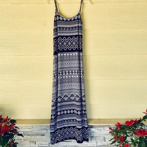 INC boho Aztec geometric tribal print maxi dress